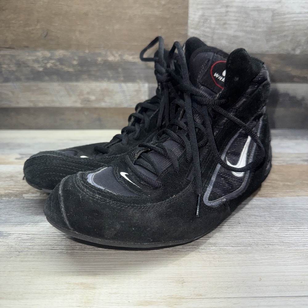 Vintage Rare Nike SpeedSweep Black Mens Size 7.5 Wrestling Lace Shoes 304271-011
